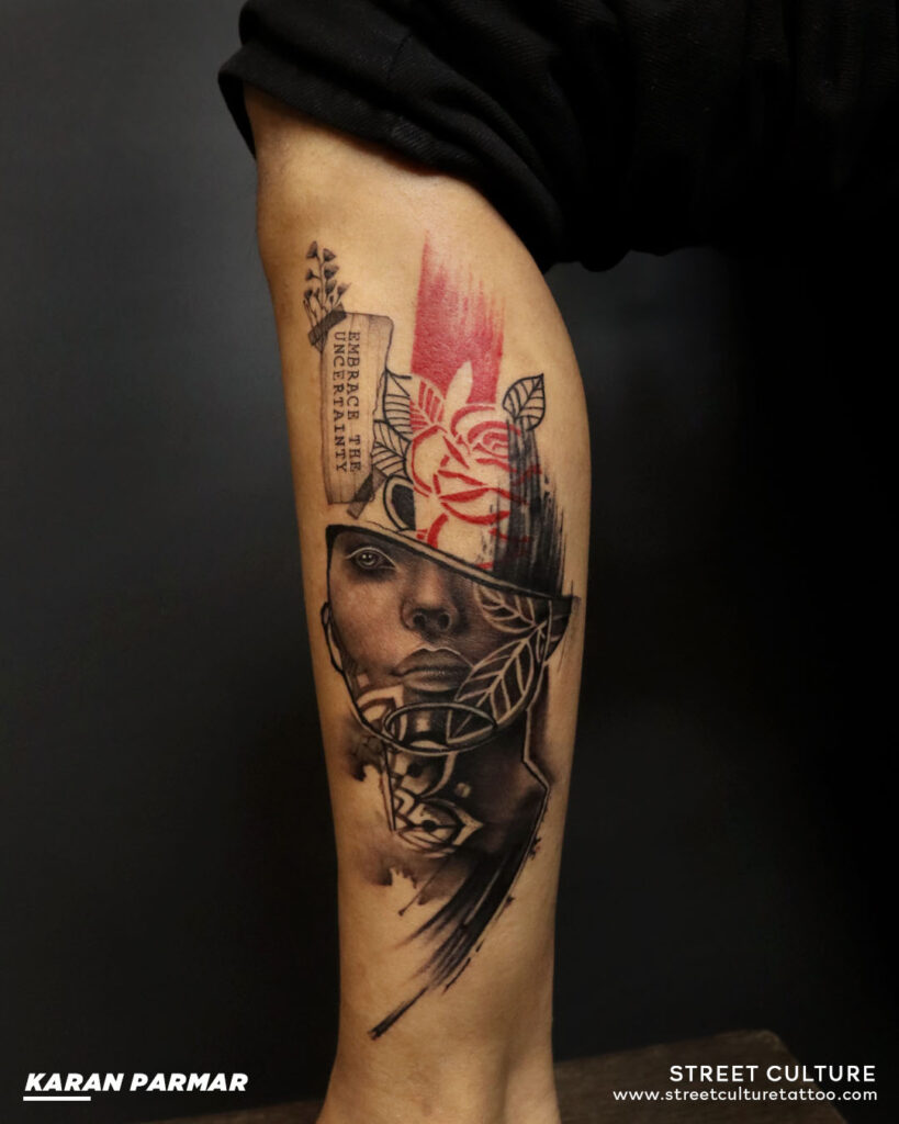 mix style advance black and grey tattoo